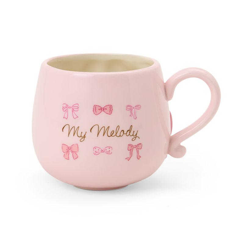 Sanrio三丽鸥｜My Melody Birthday 50th Anniversary Princess Ribbon Mug Princess Ribbon Tote Bag 美乐蒂50周年生日粉桃甜心系列浮雕马克杯/水杯/正反面都可爱｜约300ml