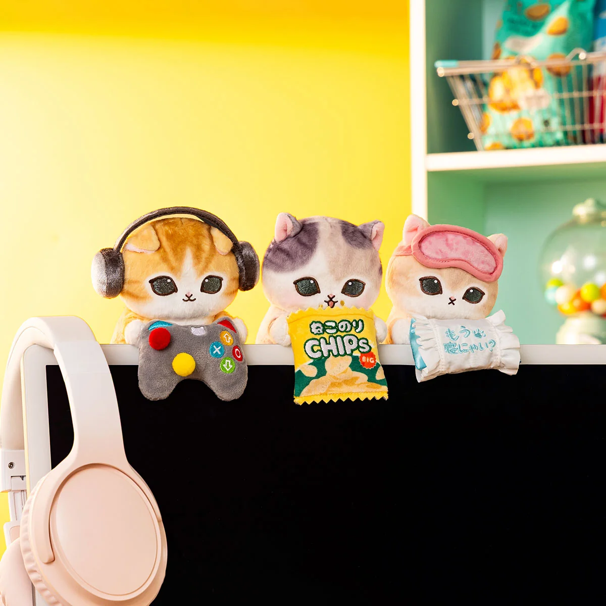 Mofusand｜Wanna Play a Game? Watching Kitty Desktop Hanging Plush Dolls/Plush Toy｜H110×W100×D130mm approx.