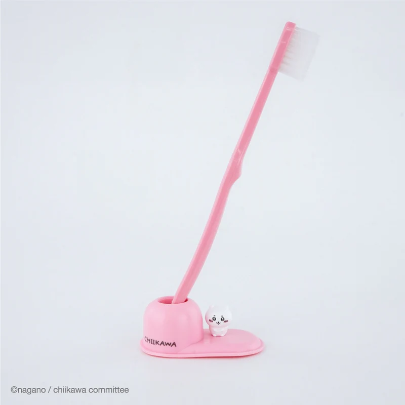 Chiikawa 吉伊卡哇｜Toothbrush Stand可爱角色PVC牙刷站立架｜约H38×W63×D33mm