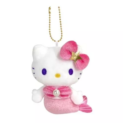 HelloKitty｜Sanrio 50th Anniversary Collection Mermaid Mascot Holder /Plush Keychain｜H10.5 x W8.5 x D4.5cm approx.