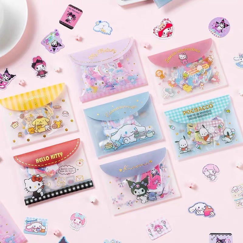 Sanrio｜Flake Sticker &amp; Case Set｜40piece