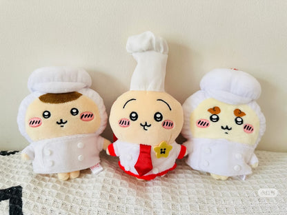 chiikawa｜Restaurant Chef Mascot Holder /Plush Keychain｜120×85×50mm approx.