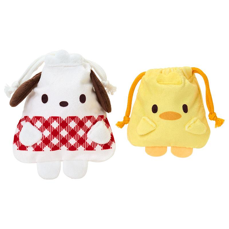 Sanrio｜Pochacco Loves Pee-chans Drawstring Pouch Set of 2