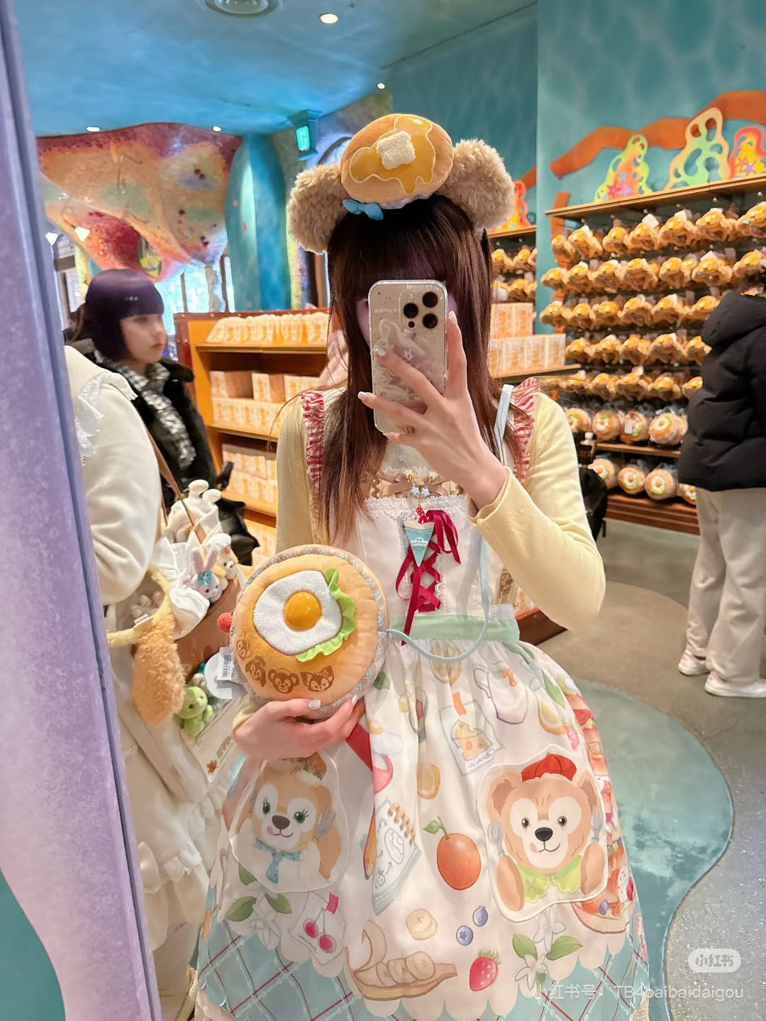 Disney迪士尼｜东迪梦幻奇妙厨房系列煎蛋斜挎包/正反面都可爱