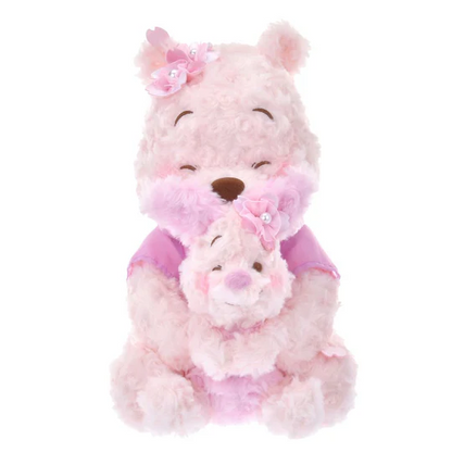 Disney｜Winnie the Pooh &amp; Piglet Plush Toy SAKURA Pink 2025｜H33.5×W20×D25cm approx.