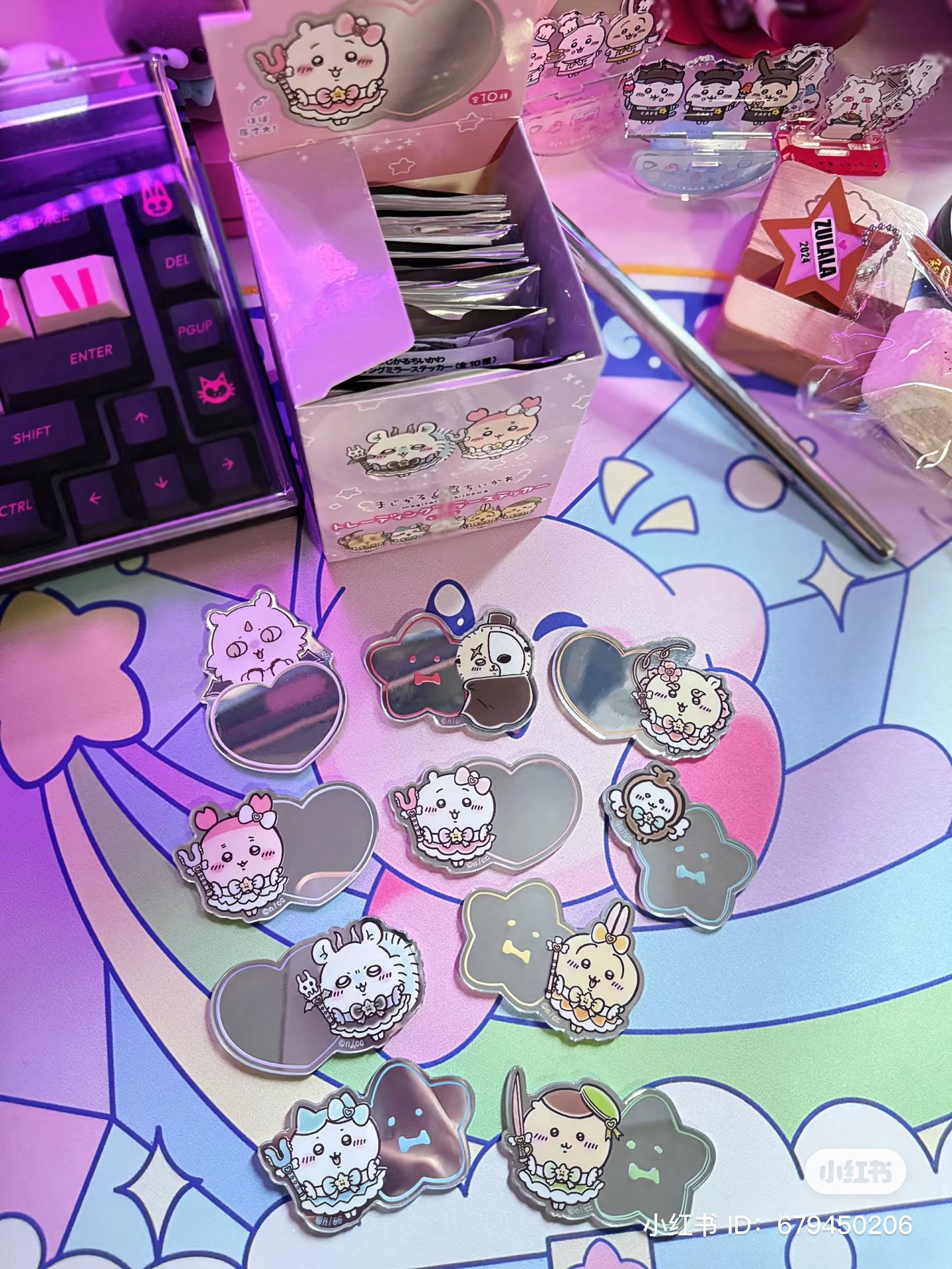 Chiikawa 吉伊卡哇｜魔法少女爱心镜面贴纸盲盒/手机贴｜1枚入