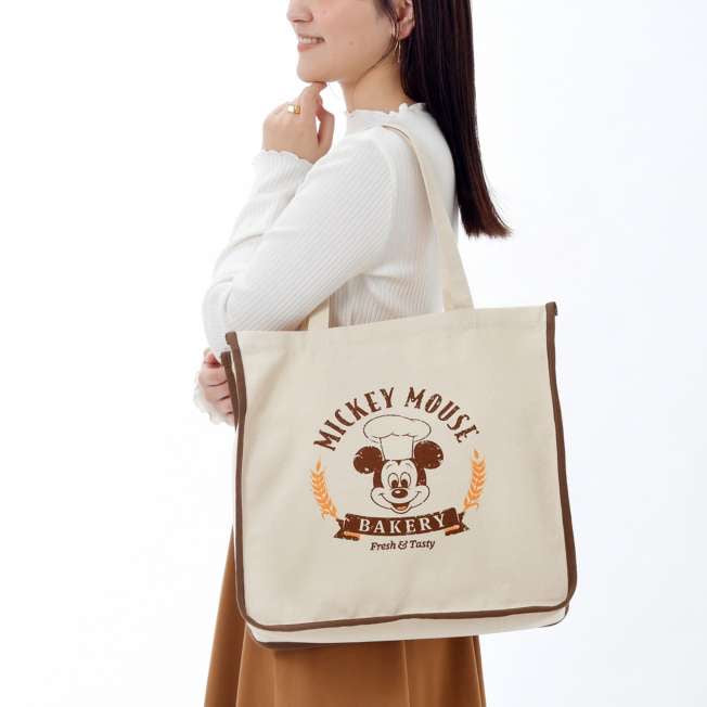 Disney迪士尼｜Mickey’s Bakery米奇烘焙系列帆布托特包｜約高さ35.5×幅38×奥行き(マチ)14(cm)