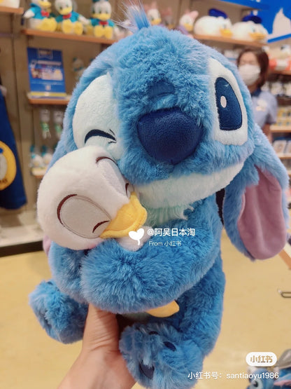 Disney迪士尼｜限定史迪仔生日系列抱鸭鸭公仔/玩偶｜約 高さ31×幅24×奥行き21cm
