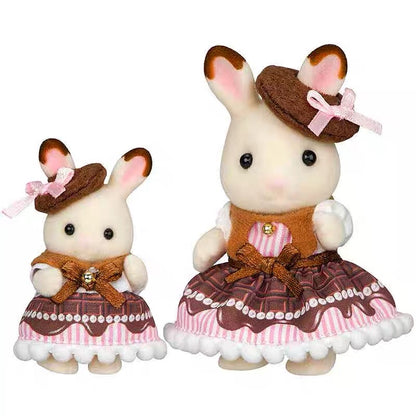 SylvanianFamilies森贝儿家族｜Sweet Chocolate Rabbit Girl &amp; Baby Pair Set情人节限定草莓巧克力兔套盒