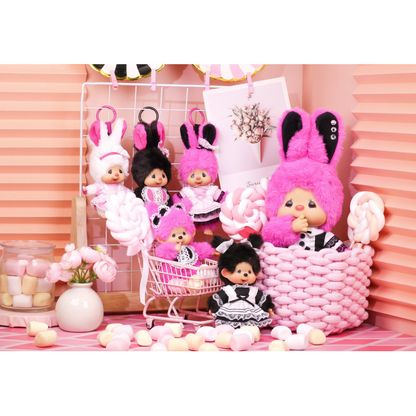 Monchhichi｜Sekiguchi WITH BIB Mascot Holder /Plush Keychain｜H14cmapprox.