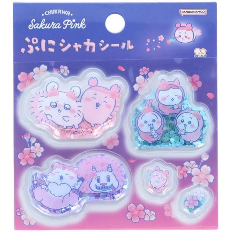 chiikawa｜Sakura Shaka Shaker Stickers｜H97 × W95 × D6 mm approx.