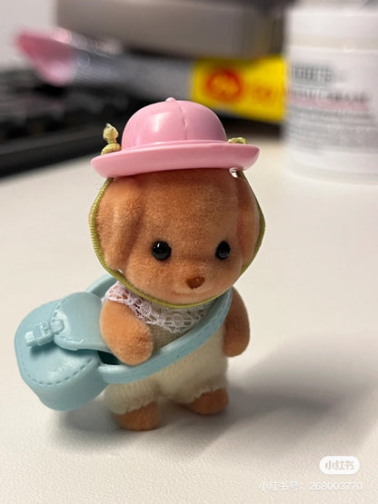 【还有补货，限购1】SylvanianFamilies森贝儿家族｜Toy Poodle Baby贵宾犬Milo包包帽子站宝套装/四肢可活动/玩具/过家家