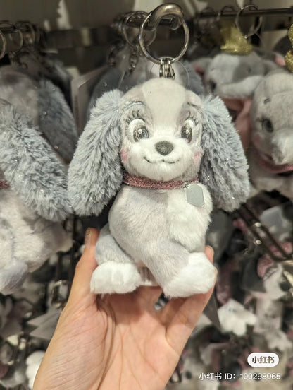 Disney迪士尼｜冬日限定灰色银闪系列挂件/包挂｜高さ約13×幅11×奥行き8(cm)