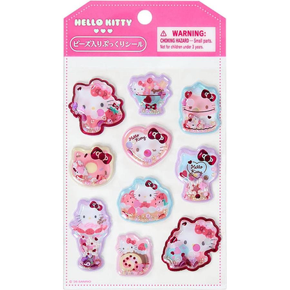 Sanrio｜Beaded Puffy Stickers｜9.5cm x 0.7cm x 16cm approx.
