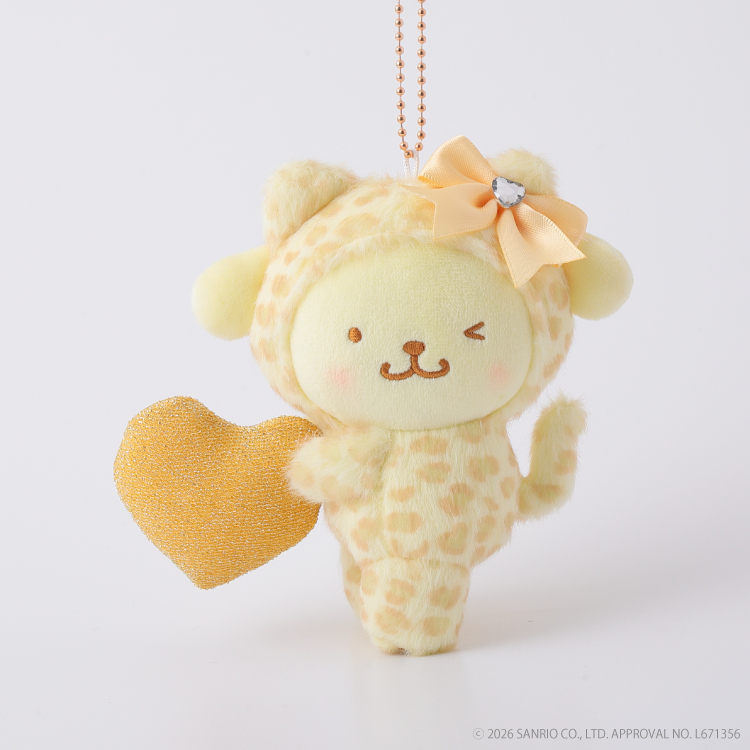 Sanrio｜leopard print heart hugging Mascot Holder /Plush Keychain｜H13cm approx.