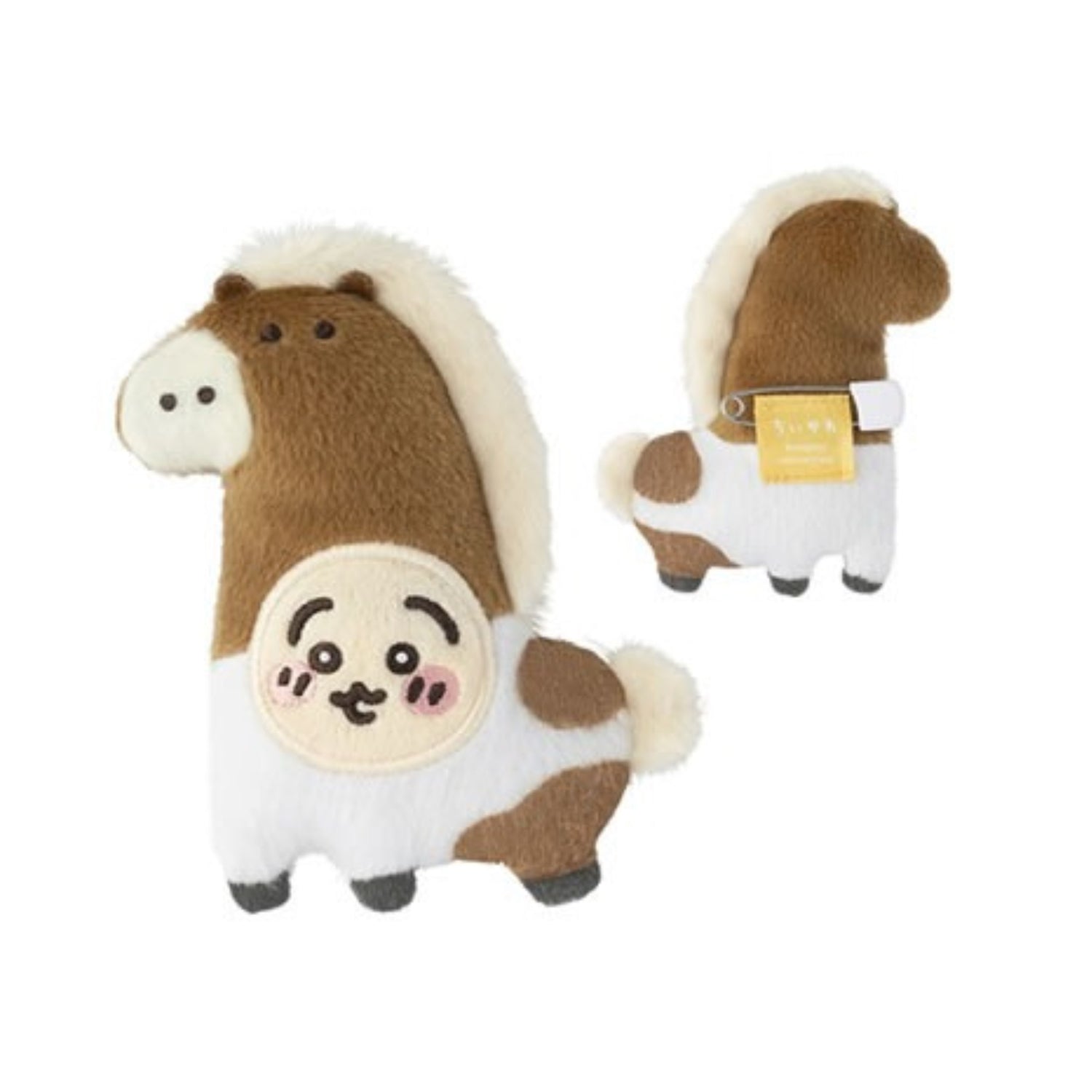 Chiikawa｜Become a Horse" Plush Badge Set｜H100×W80×D25mm approx.