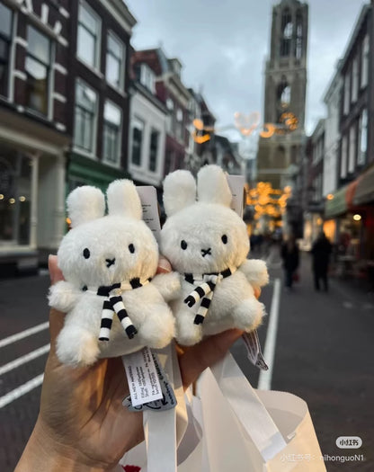 Miffy｜Sitting Keychain with Scarf Mascot Holder /Plush Keychain｜10 cm - 4”