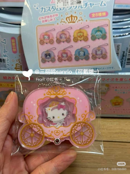 Sanrio三丽鸥｜Secret Custom Acrylic Charm - Prince &amp; Princess Blind Box王子与公主南瓜马车多层亚克力挂件盲盒/全8种｜1枚入