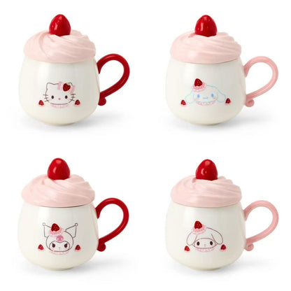 Sanrio｜Strawberry Whipped Cake 3D Porcelain Mug｜ 13.5×9×13.5cm approx.