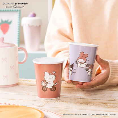 Sanrio｜White Tiger and Black Tiger Prawn Characters Melamine Cup Like Paper Cup｜84 x H100mm approx.