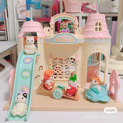 【限时折扣】SylvanianFamilies森贝儿家族｜Baby Castle Nursery gift set-Milk Rabbit-Poodle Baby Milo彩虹城堡幼儿园+牛奶兔+贵宾犬宝宝套组/玩具/过家家5670