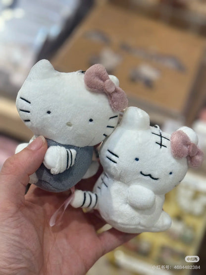 Sanrio｜White Tiger and Black Tiger Prawn Character Mascot Holder /Plush Keychain｜H95 x W85 x D60mm approx.