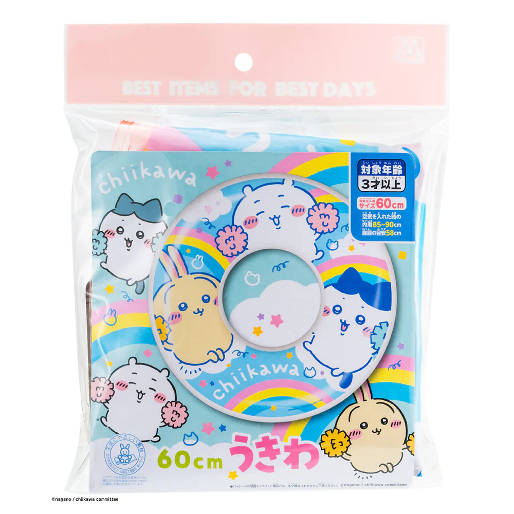 Chiikawa 吉伊卡哇｜水上漂浮气球/游泳圈｜约直径 60 厘米（注气前）