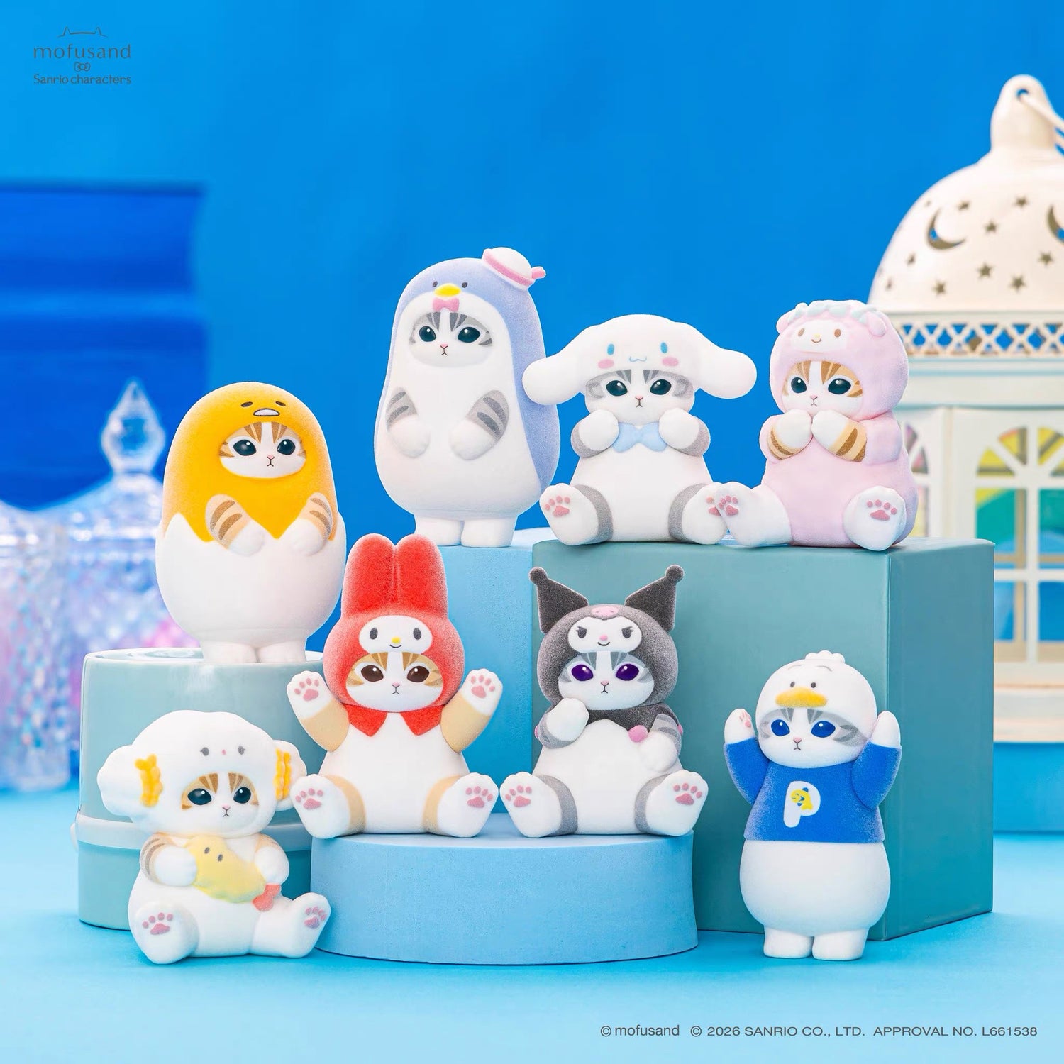 Mofusand｜Sanrio Characters Mofumofu Flocking Figure Collection Vol.2 mystery bag/blind box/All 8 types｜1pc