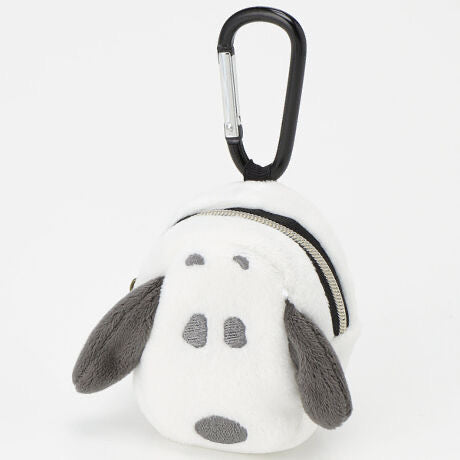 Snoopy史努比｜冬日白色系列圆形大头零钱包｜约幅8.5cm/奥行4cm/高さ8cm