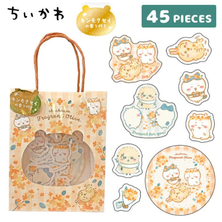 Chiikawa 吉伊卡哇｜金木犀桂花系列限定香味小贴纸｜45枚入