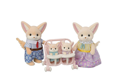 SylvanianFamilies森贝儿家族｜Fennec Fox Family耳阔狐一家四口双胞胎套组/玩具/过家家5696