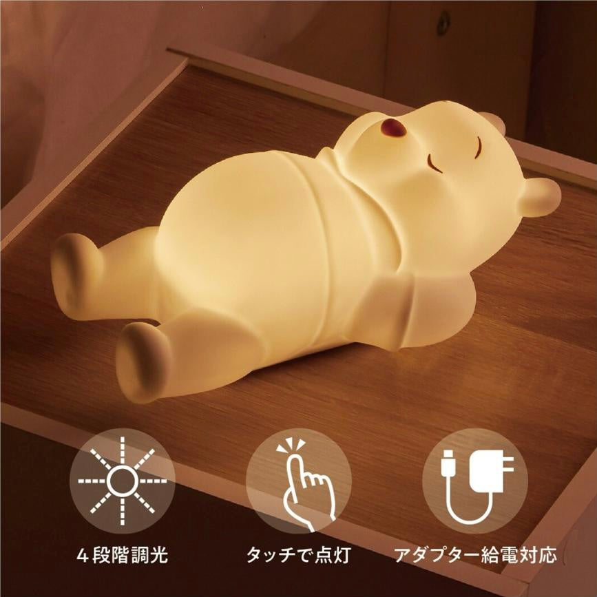 Disney｜Winnie the pooh小熊维尼躺姿USB充电小夜灯/摆件/可触碰调节灯光｜约W220 x H130 x D110mm