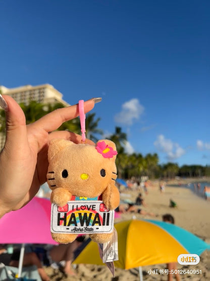 HelloKitty凯蒂猫｜HAWAII夏威夷黑皮kitty限定挂件/包挂