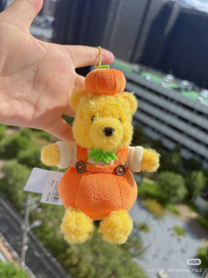 Disney｜halloween pumpkin Winnie the Pooh Mascot Holder /Plush Keychain