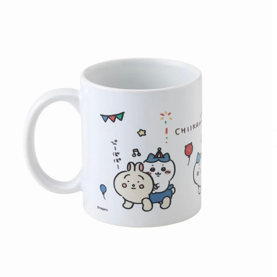 Chiikawa 吉伊卡哇｜日本制游乐场/游乐园三小只骑骑乐马克杯｜約H95×Φ82mm
