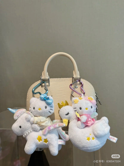 HelloKitty｜Premium Series Swan Mascot Holder /Plush Keychain｜H115 x W100 x D50mm approx.