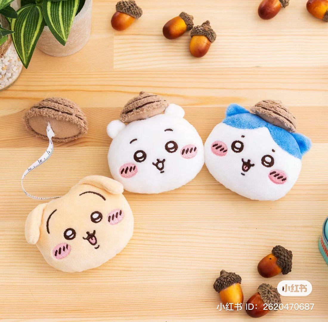 Chiikawa 吉伊卡哇｜软软角色可爱大脸捏捏卷尺｜約H80×W75×D35mm