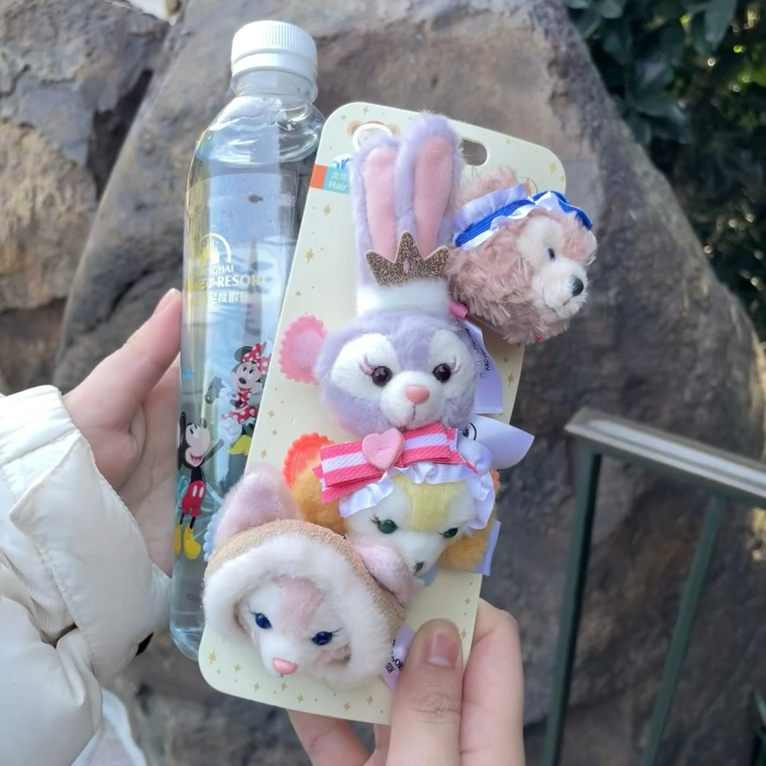 Disney SH｜可爱四宝大脸玩偶发夹｜女生4枚组