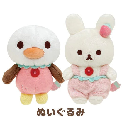 Rilakkuma轻松熊｜草莓日系列小公仔/玩偶｜約190×120×90mm
