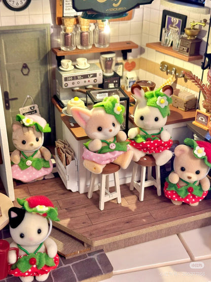 【limit 1】SylvanianFamilies｜ Strawberry Costume Babies set 5 babies Calico Critters Epoch Japan