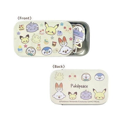 Pokemon｜pokepeace甜点系列铁盒贴纸/小收纳盒｜约H1.7×W7.3×D4.5cm