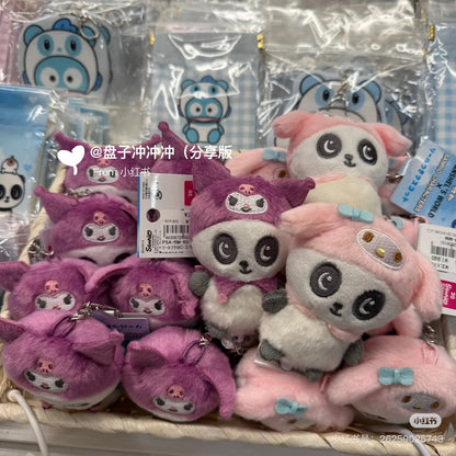 Sanrio｜Panshell Characters Mascot Holder /Plush Keychain｜H100×W75×D65mm approx.