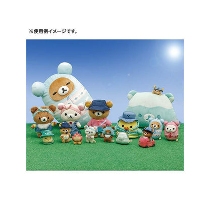 Rilakkuma轻松熊｜露营系列/像云朵一样柔软的睡袋轻松熊抱枕/靠枕｜约380 x 300 x 180 mm