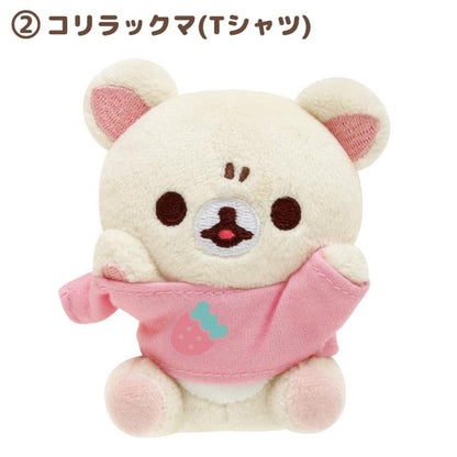 Rilakkuma轻松熊｜草莓日系列软fufu小白熊手玉限定/mini公仔｜約80×70×45mm