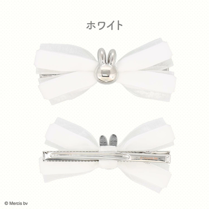 Miffy｜Dream Night Series Shobido Ribbon Hair Clips｜75mm approx.