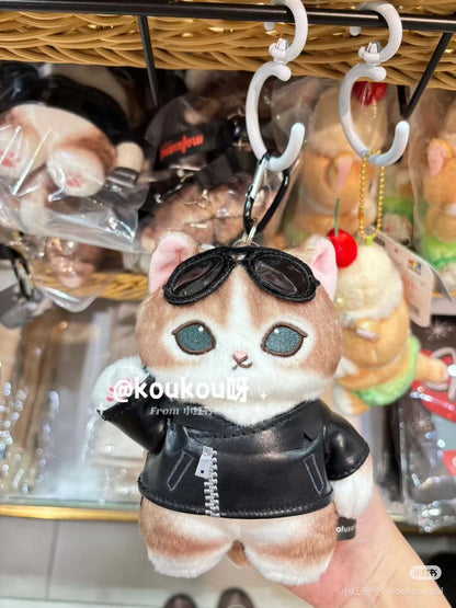 Mofusand｜Leather Jacket Cat Mascot Holder /Plush Keychain｜140×105×70mm approx.