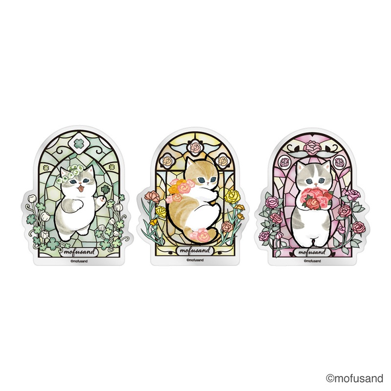 Mofusand｜Stained Glass Clear Sticker Set｜60×50mm approx.