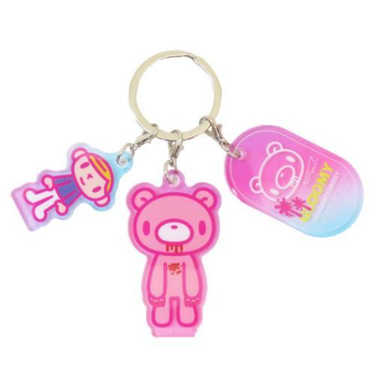Gloomy Bear｜3-Charm Keychain/Keyring｜30x53x3mm approx.