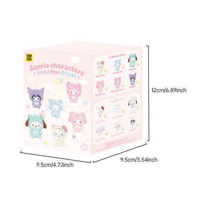 TOP TOY Sanrio characters Little Bear Planet Series Vinyl Plush Keychain Blind Box