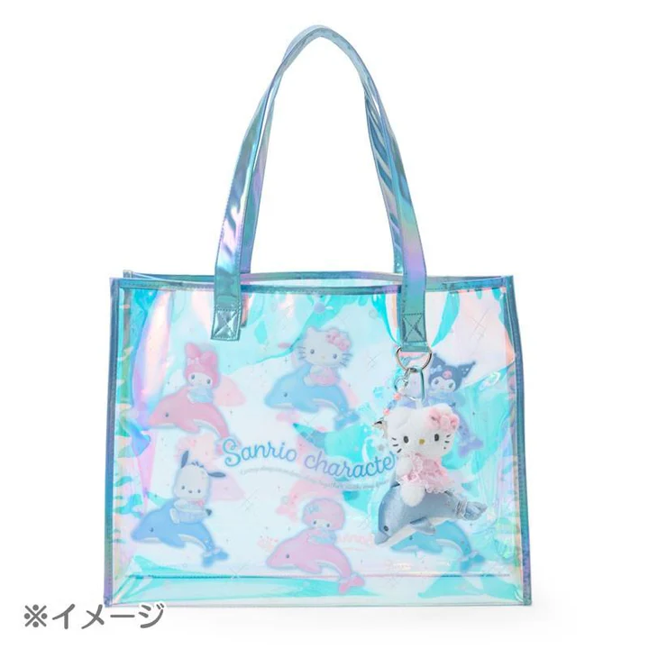 Sanrio｜Shiny Dolphin Characters PVC Tote Bag｜W43×D12×H33cm approx.